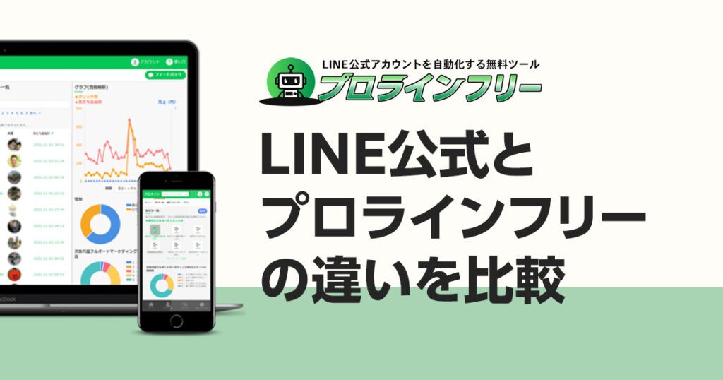 LINE公式とプロラインフリーの違いを比較するブログのアイキャッチ